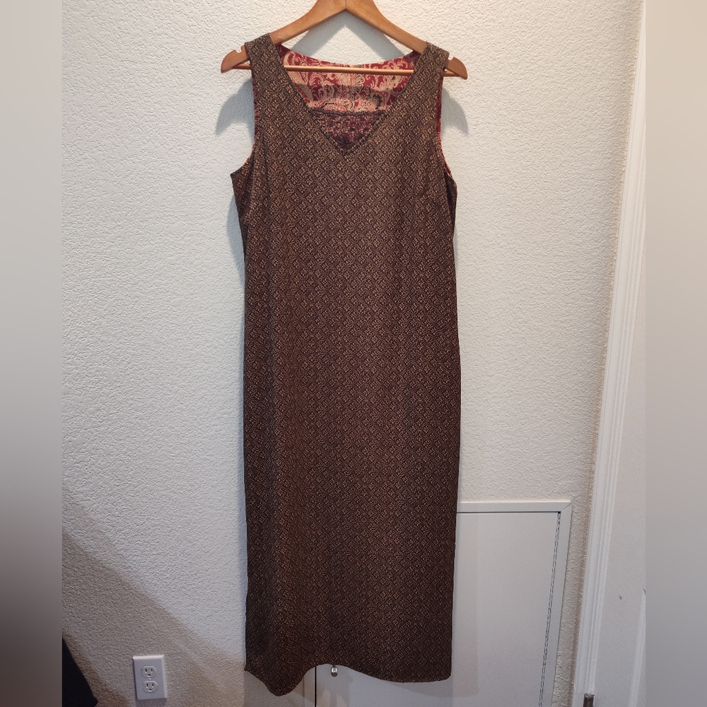 REVERSIBLE! 2-in-1 Emma James dress sz12 Y2K